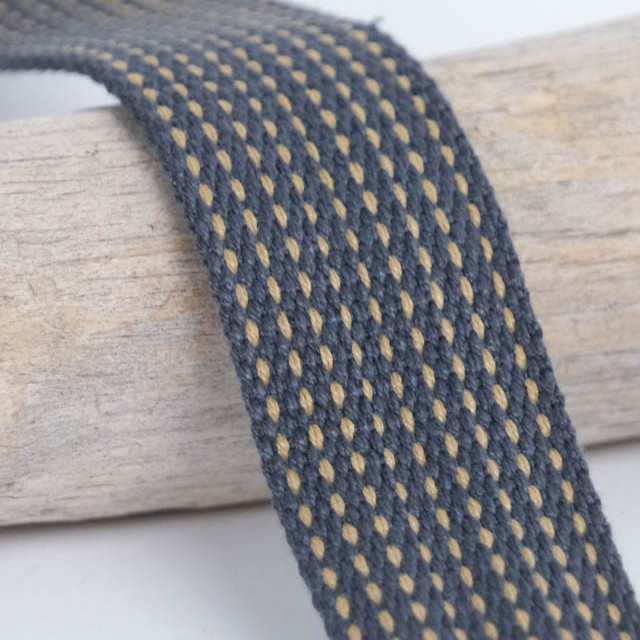 30mm Blue Stitch Webbing - Maison Klem